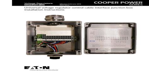 Universal voltage regulator control cable interface junction 